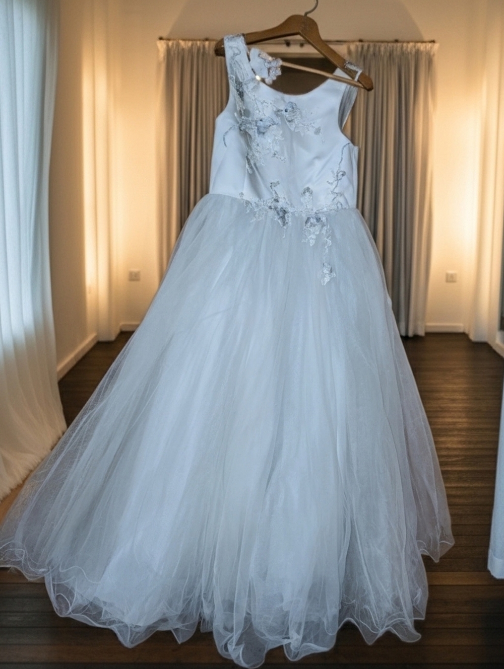 Camille La Vie Very Light Blue Tulle Gown
